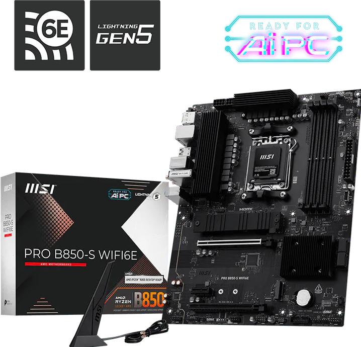 Actual product image MSI PRO B850-S WIFI6E (AM5, AMD B850, ATX)