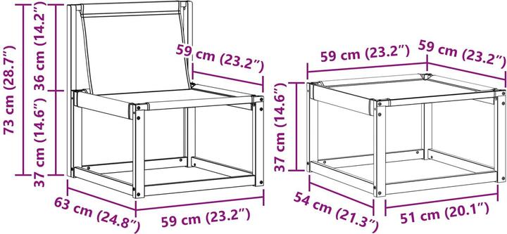 Produktbild vidaXL Outdoor-Sofa