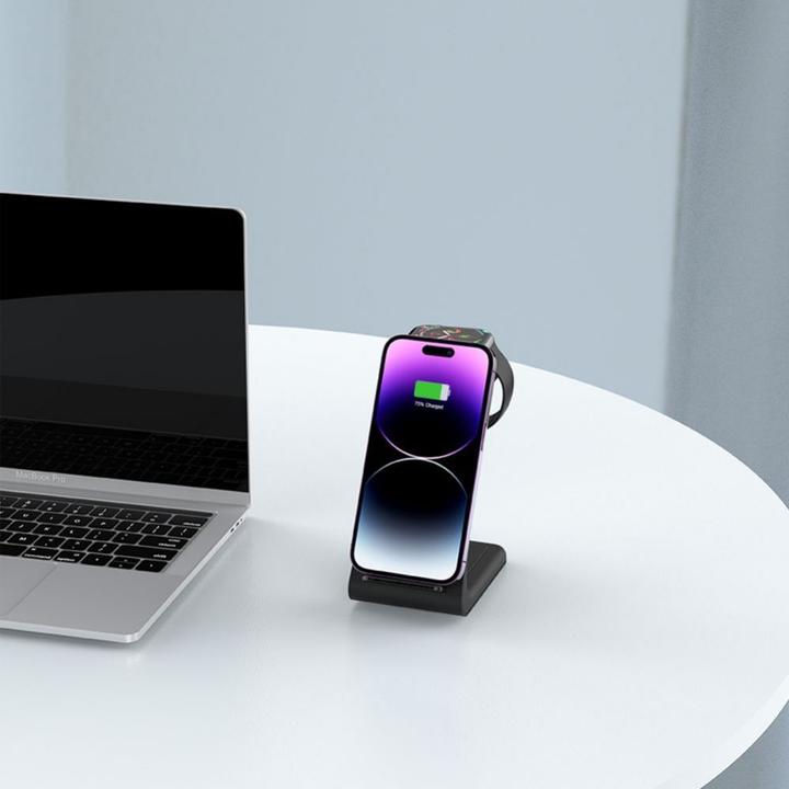 Immagine prodotto Tech-Protect Cover caricatore wireless A8 3in1, nero (10 W)