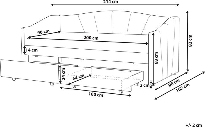 Actual product image Beliani Vittel (90 x 200 cm)