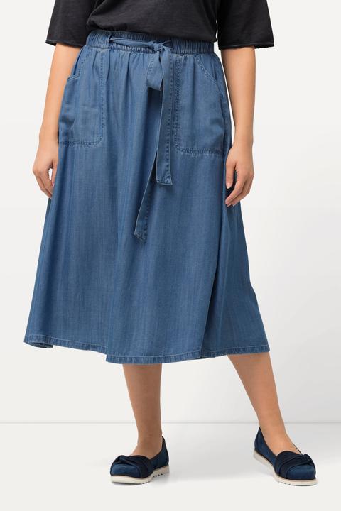 Actual product image Ulla Popken Denim Look Lyocell Skirt (50, 52)