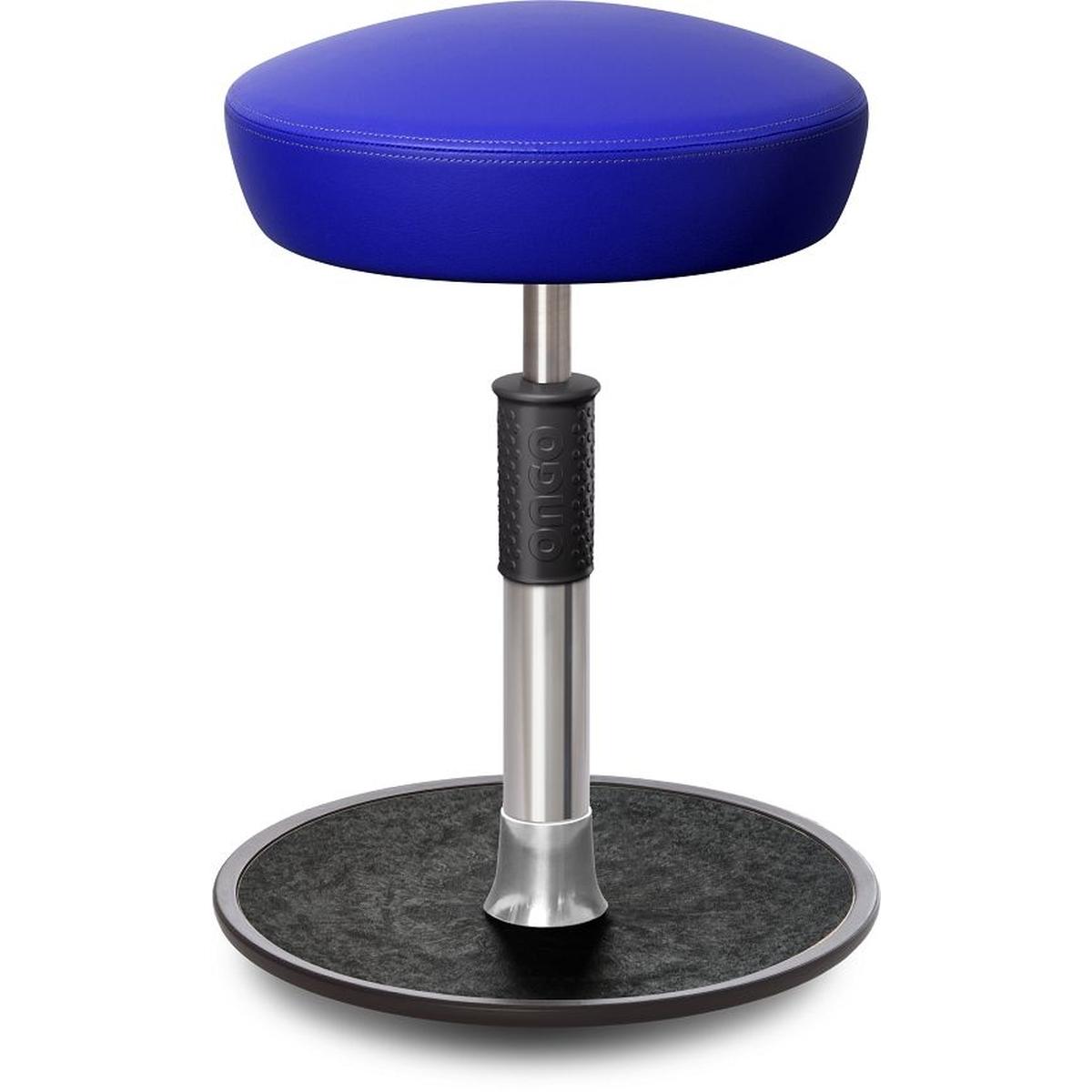 Ongo, Bürostuhl, Sitz- Stehhocker Free Regular Hutsitz skai Kunstleder blau chrom /schwarz