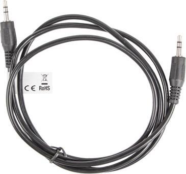 Actual product image Lanberg CA-MJMJ-10CC-0012-BK, 3.5mm, Male, 3.5mm, Male, 1.2 m, Black (1.20 m, 3.5mm jack (AUX))