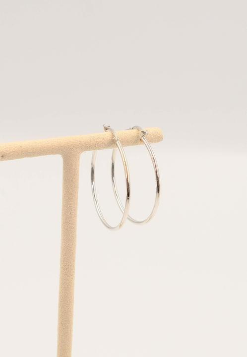 Actual product image Muau Creoles (750/18K white gold)