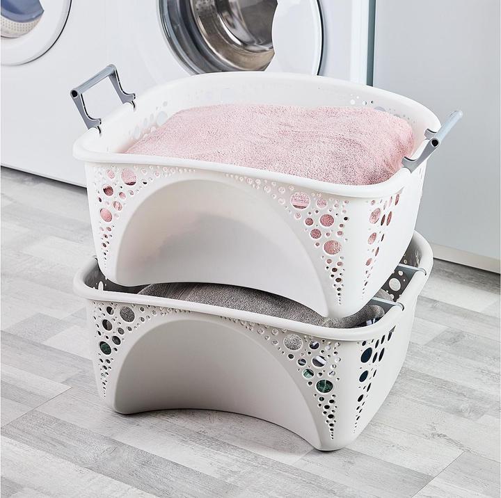 Actual product image Laundry basket 40l stackable grey (40 l)