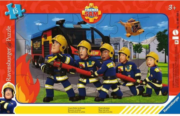 Image du produit Ravensburger Puzzle pour enfants 12001030 - Nos sauveteurs en action - 15 pièces Puzzle cadre Fireman Sam (15 pièces)