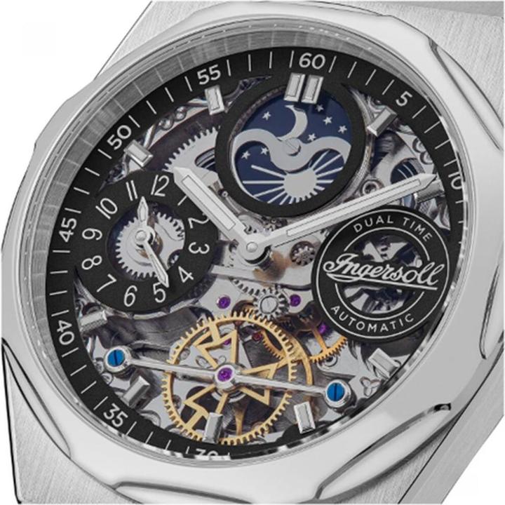 Produktbild Ingersoll 1892 Ingersoll I12903 The Broadway Dual Time Automatik Herrenuhr 43mm 5ATM (Analoguhr, 43 mm)