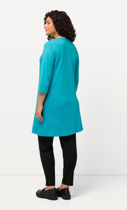 Produktbild Ulla Popken Longshirt, Zierbänder, A-Linie, V-Ausschnitt, 3/4-Arm (46, 48)