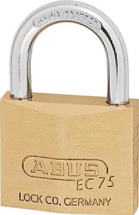 Actual product image Abus Cylinder padlock 75/40 gl.-7341 Lock body width 39.5 mm Brass keyed alike