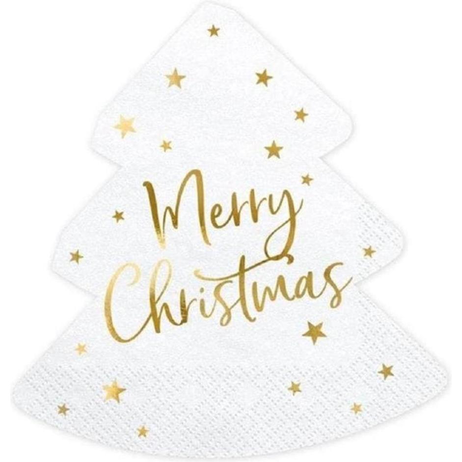 Partydeco, Servietten, Weihnachtsservietten (20 x, 2 x 17 x 18 cm)