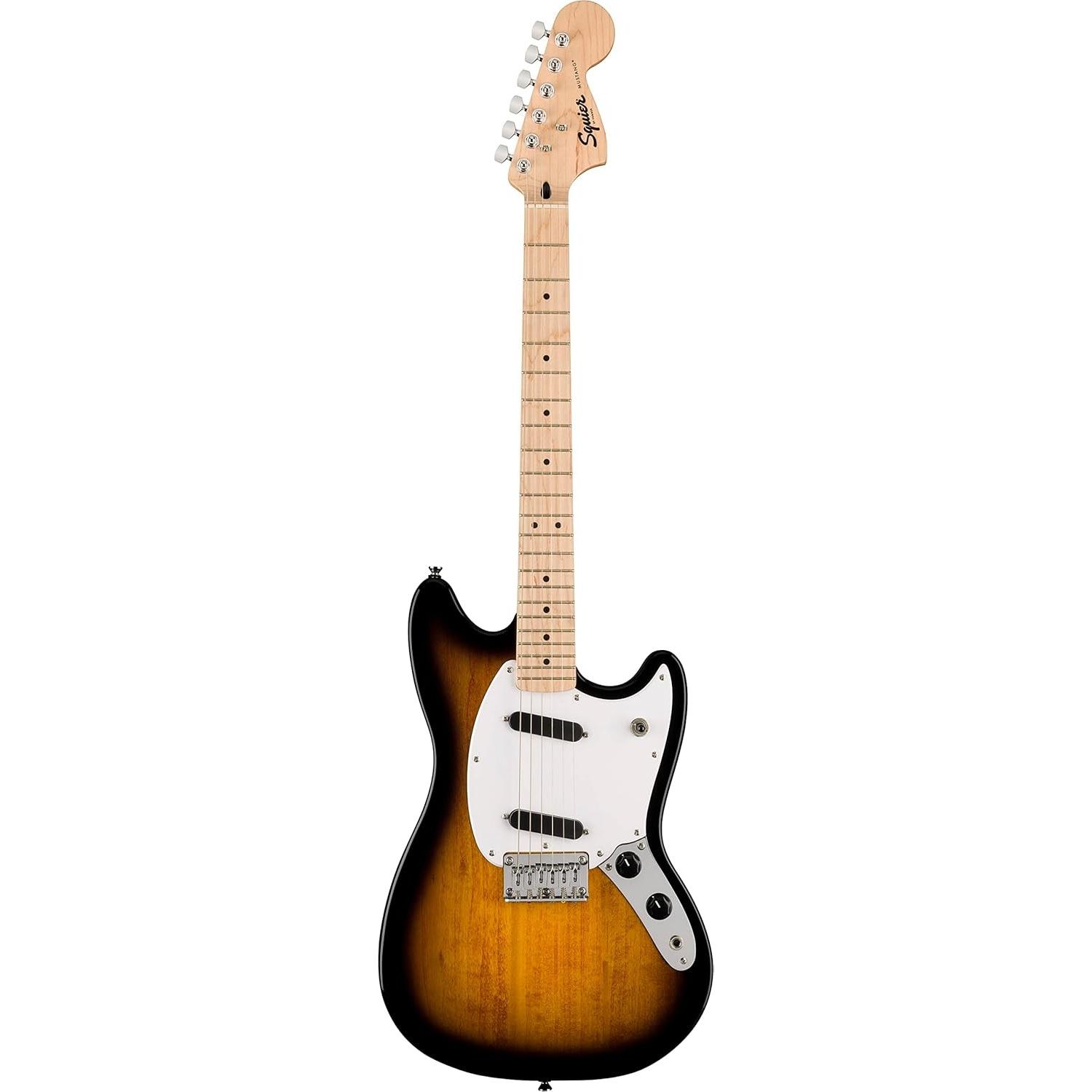Fender Chitarra elettrica Sonic Mustang MN 2-Colour Sunburst (Chitarra elettrica, Collo: Acero, Corpo: legno di pioppo, Tastiera: Acero), Chitarra, Ma