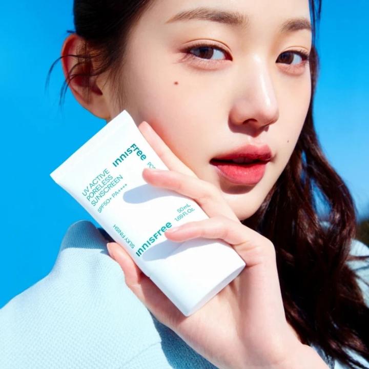 Actual product image Innisfree UV Active Poreless Sunscreen (Suntan cream, SPF 50+, 50 ml)