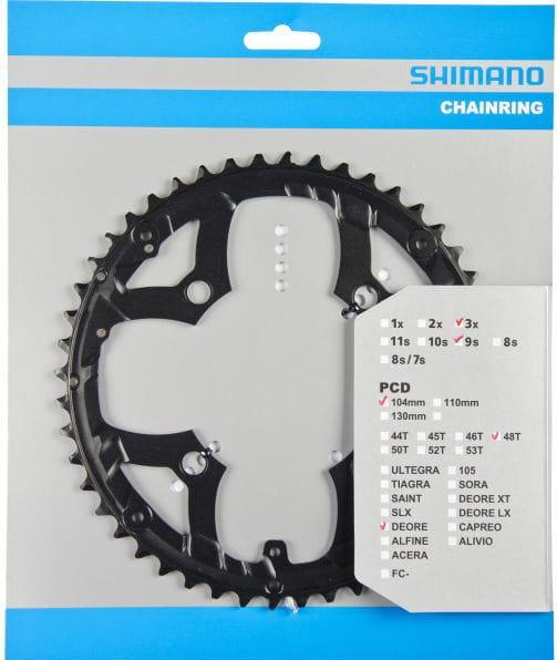 Shimano Chainring Deore FC-M591 48 teeth for trouser guard black (48)