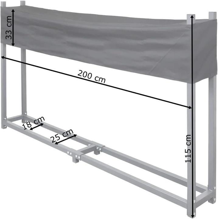 Actual product image V2Aox Firewood rack