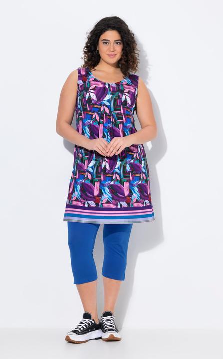 Produktbild Ulla Popken Jerseykleid, bedruckt, A-Linie, Rundhals, ärmellos (46, 48)