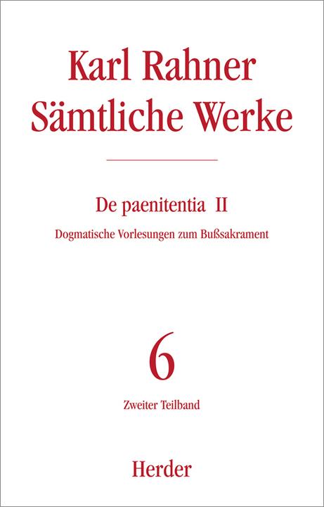 Produktbild De paenitentia II (Deutsch, Karl Rahner, 2009)
