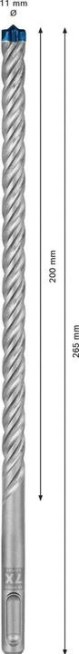 Immagine prodotto Bosch Professional Zubehör Trapano a percussione EXPERT SDS plus-7X, 11 x 200 x 265 mm (11 millimetri)