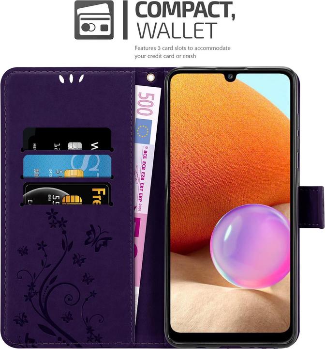Actual product image Cadorabo Flower Book Cover (Samsung Galaxy A32)