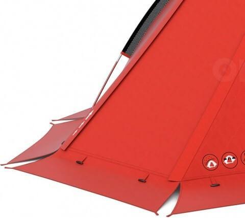 Actual product image Husky Flame 2 Extreme Lichtgewicht Tent - Rood - 2 Persoons (Tunnel tent, 3.26 kg, 2 persons)