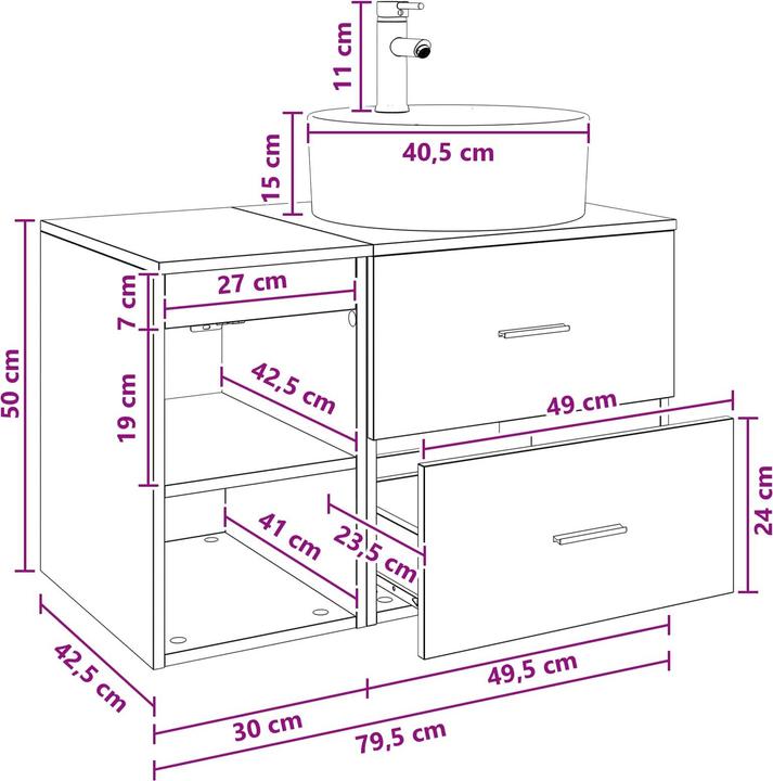 Produktbild vidaXL Badezimmermöbel-Set