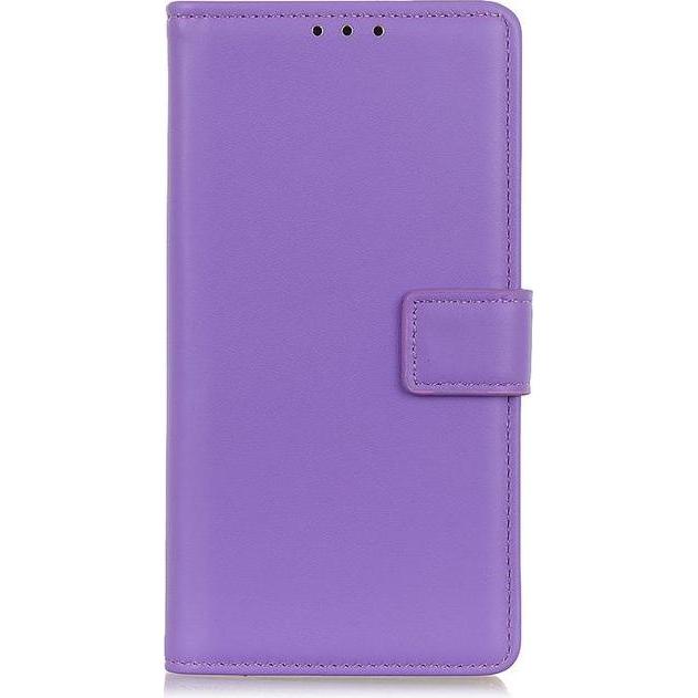 MU Classic Classic II Leder Bookcover Series (Apple iPhone 13 Pro), Smartphone Hülle, Violett