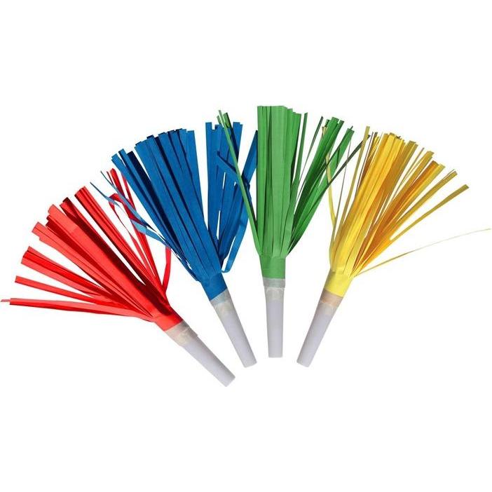 Riethmüller 4 Fransenpfeifen Plastik / Papier 16,5 cm (4 Stk.) (9904833)