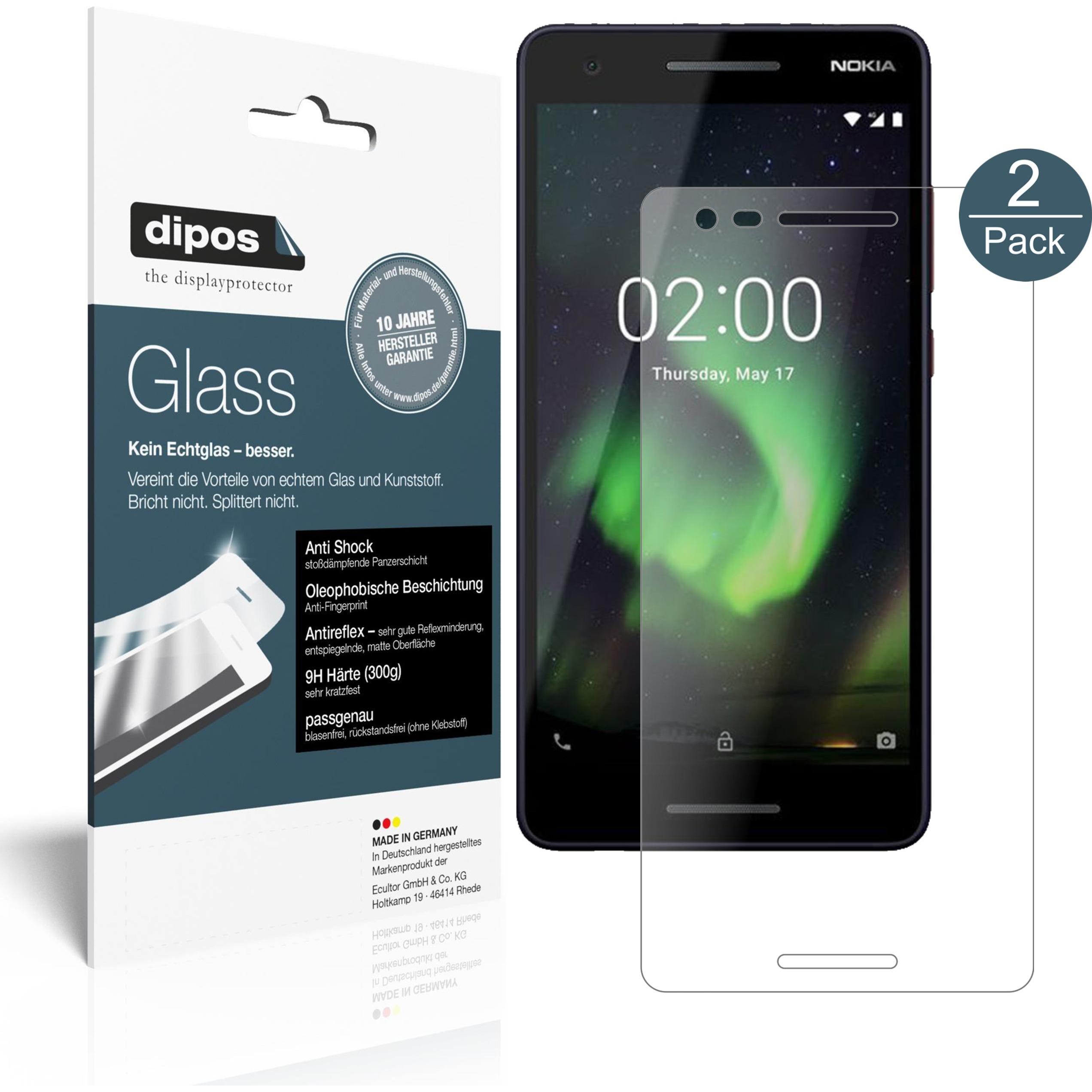 Thumbnail - Dipos Displayschutz Anti-Shock (2 Stück, Nokia 2.1), Smartphone Schutzfolie, Transparent