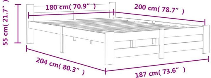 Image du produit vidaXL Bettgestell (180 x 200 cm)