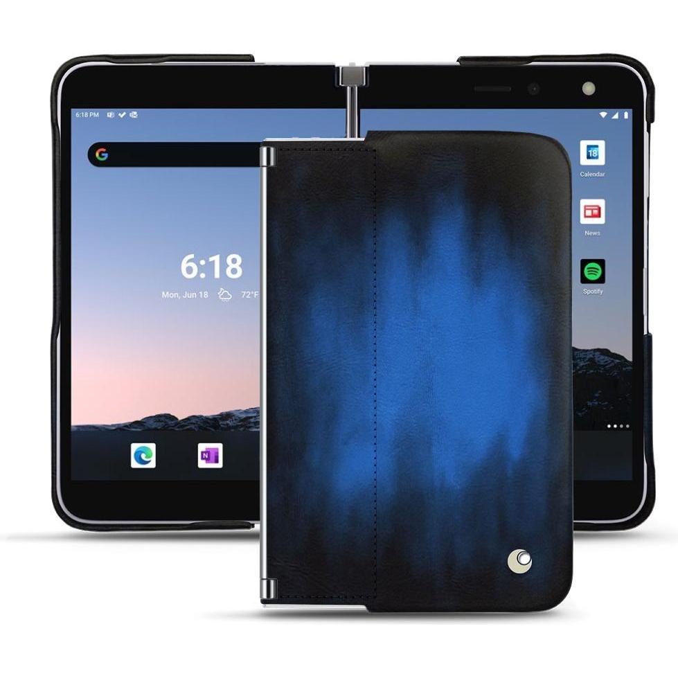 Noreve Lederschutzhülle (Microsoft Surface Duo 2), Smartphone Hülle, Blau