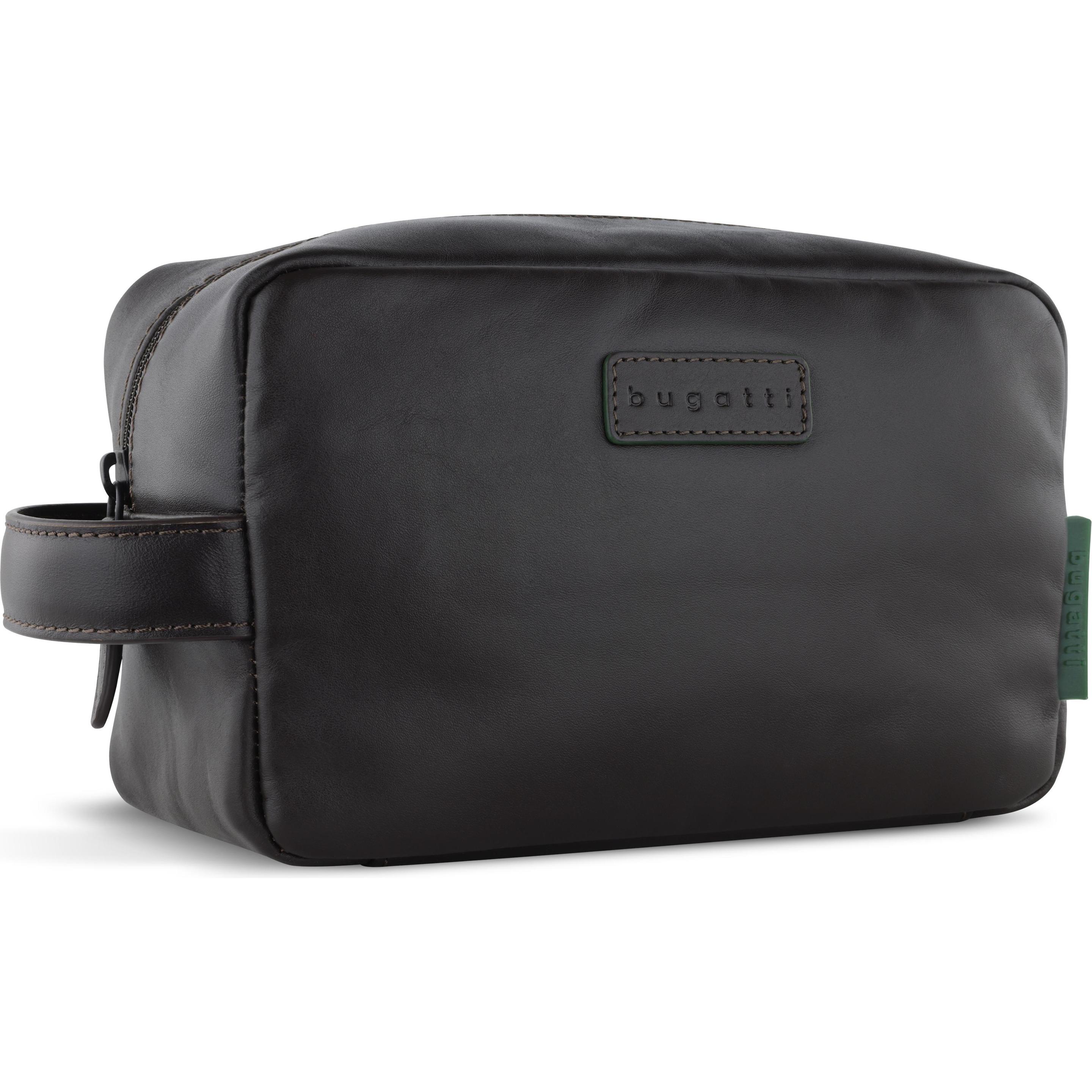 Bugatti, Necessaire, Clark Kulturbeutel Leder 20 cm, Braun, (2 l)