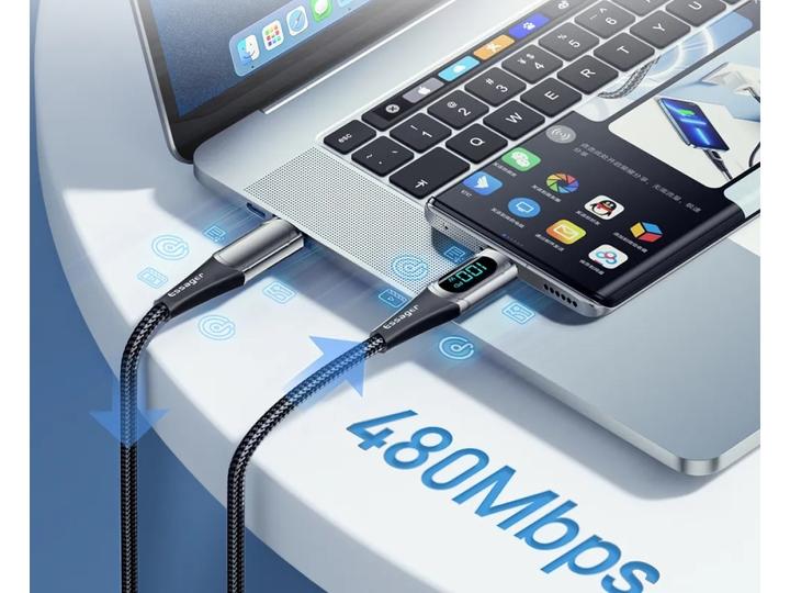 Produktbild Essager USB C — USB C (2 m, USB 3.2 Gen 1, 100 W)