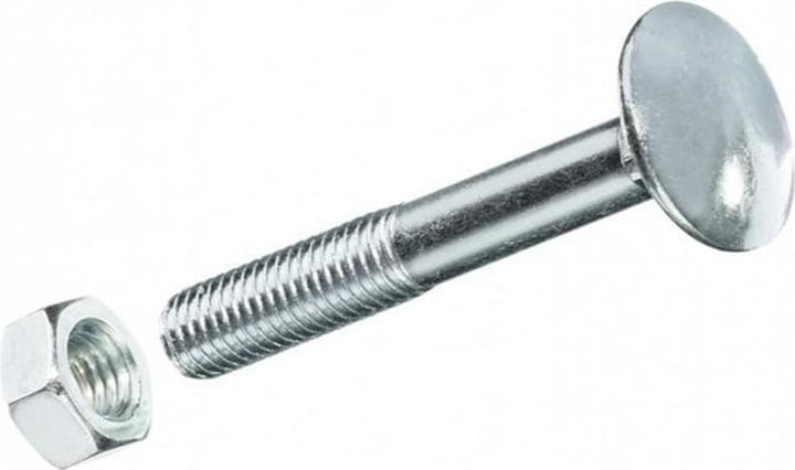 Produktbild Krafter Schlossschrauben M 5 x 40 mm mit Muttern Stahl, 8 Stück (1 Schrauben pro Stück)