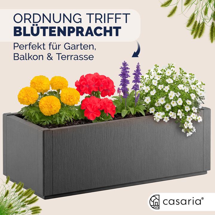 Image du produit Casaria Bac à fleurs (80 x 36 x 36 cm)