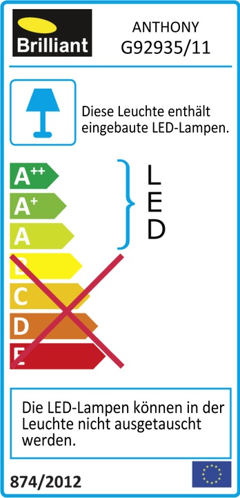 Energie-Label Brilliant Anthony (200 lm)