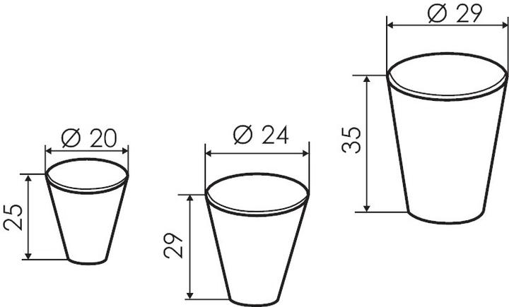 Image du produit Bouton Janna acier inoxydable brossé mat