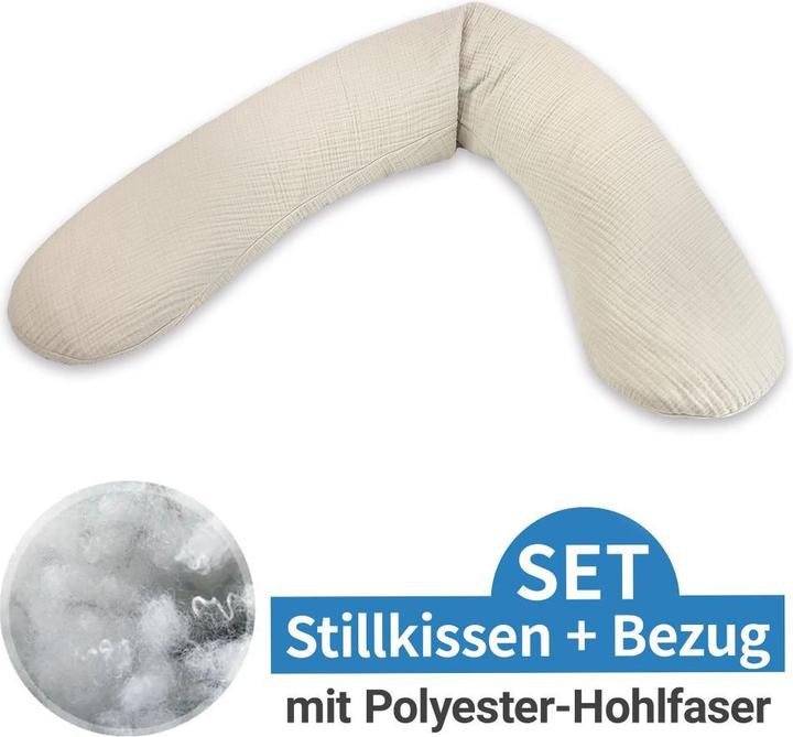 Actual product image Theraline Nursing pillow "The Original" with polyester hollow fibre filling incl. cover 190 cm (190 cm)