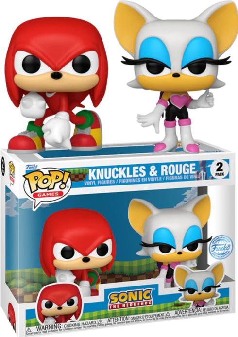 Actual product image Funko POP! 2-Pack Sonic the Hedgehog Knuckles & Rouge Exclusive