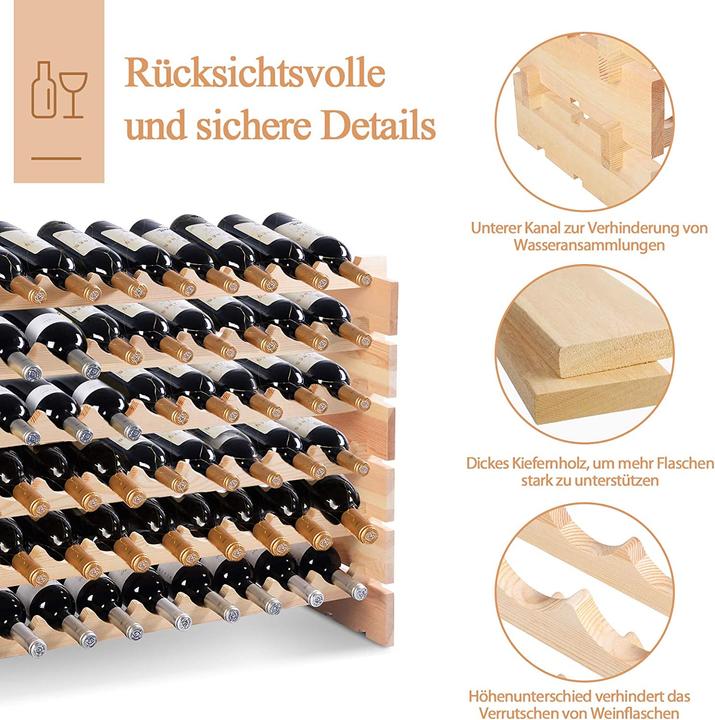 Image du produit Costway Casier à vin (72 Fl.)