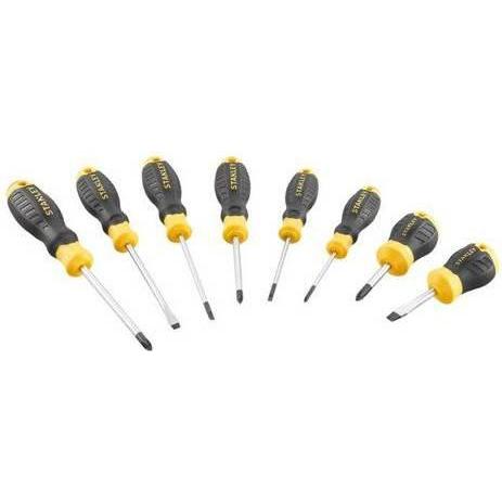 Stanley, Schraubenzieher, Juego de 8 destornilladores Cushion Grip: Plana y Phillips