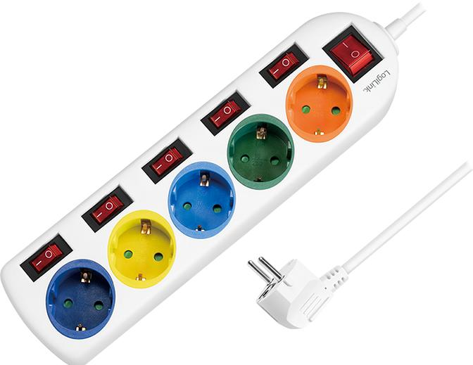 Produktbild LogiLink 5x CEE 7/3 (5 x, CEE 7/3, 1.50 m)