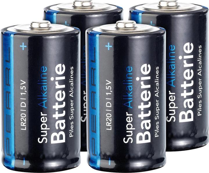 Immagine prodotto Pearl Batterie alcaline, confezione da 4 (4 pz., D)