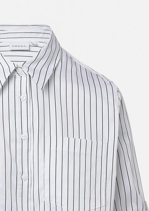 Immagine prodotto Comma Bluse Streifenbluse aus Baumwollstretch mit Leo-Detail (44)