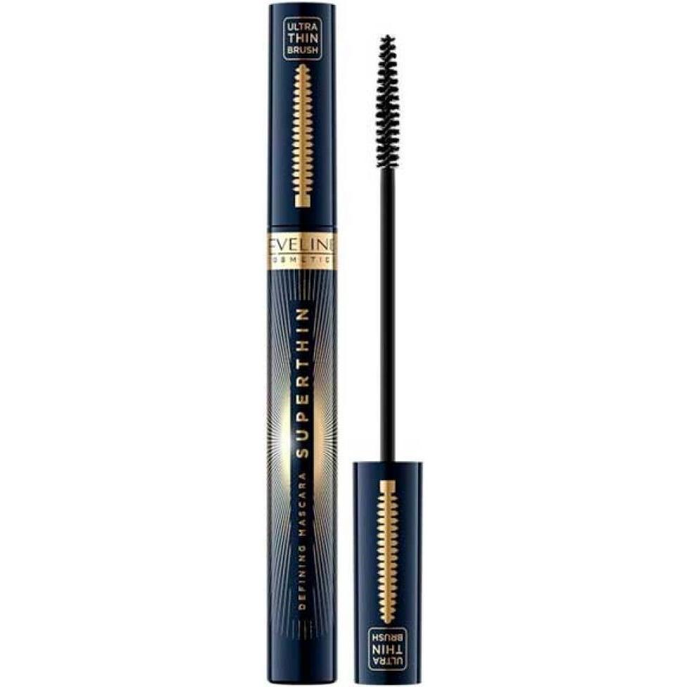 Eveline, Mascara, EVELINE Superthin Defining Mascara tusz do rzęs z precyzyjną szczoteczką 6ml