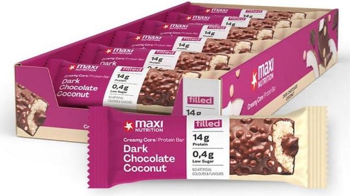 Produktbild Maxi Nutrition MAXI N. Proteinriegel 125482 DarkCocolate Coconut 12x45g (12 Stk., 540 g)