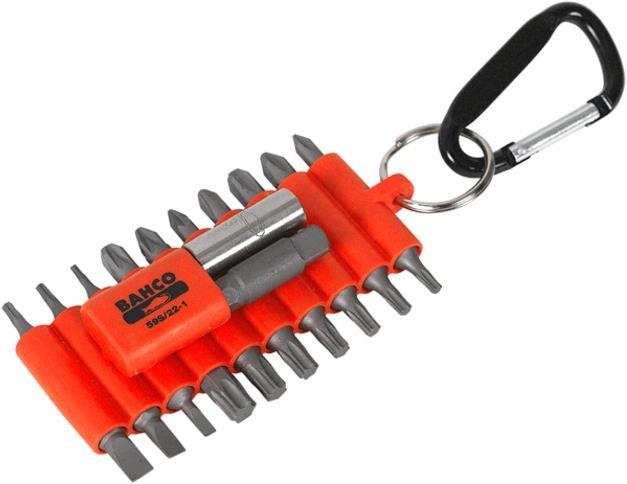 Actual product image Bahco 1/4" bit set in rubber holder for slotted, Phillips, Pozidriv and TORX screws - 22 pieces (PZ3, PH2, PH3, TX40, TX30, TX15, TX 8, TX 27, TX25, TX10, SL3, TX 6, PZ2, TX 9, SL4.5, SL 5.5, PH1, PZ1, TX20)