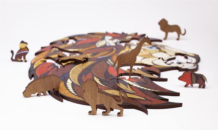 Actual product image Eco Wood Art Lion (100 pieces)