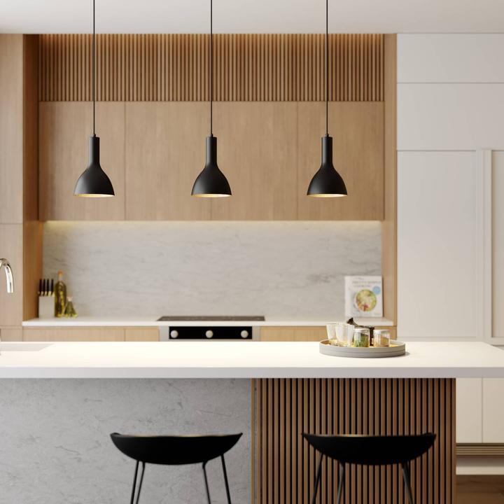 Produktbild Arcchio Cosmina 1 Pendelleuchte Black/Gold (E27)