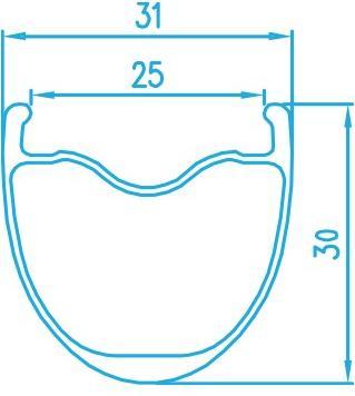 Actual product image Alexrims Baxter 3.0 Gravel wheels, carbon, 700 ° C, 30 mm cone, tubeless ready, disc brakesc (28")
