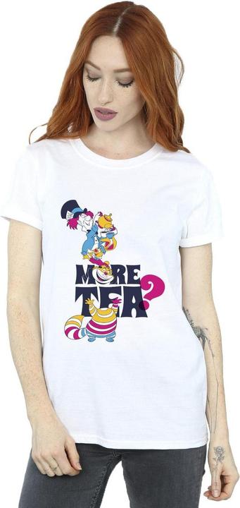 Actual product image Disney Womens/Ladies Alice In Wonderland More Tea Cotton Boyfriend T-Shirt (3XL)