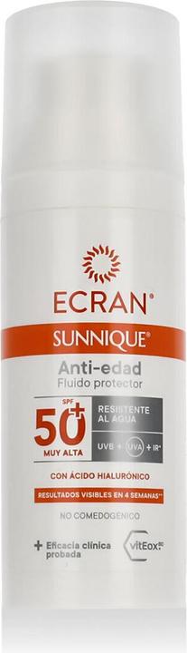 Ecran SUNNIQUE Anti-âge visage SPF50 50ml (Crème solaire visage, SPF 50, 50 ml)